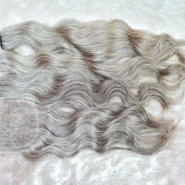 5x5” HD Platinum Gray Closure